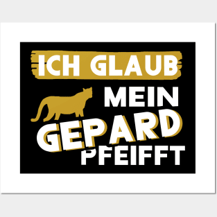 Gepard Spruch Druck Tier Raubkatze Geschenk Posters and Art